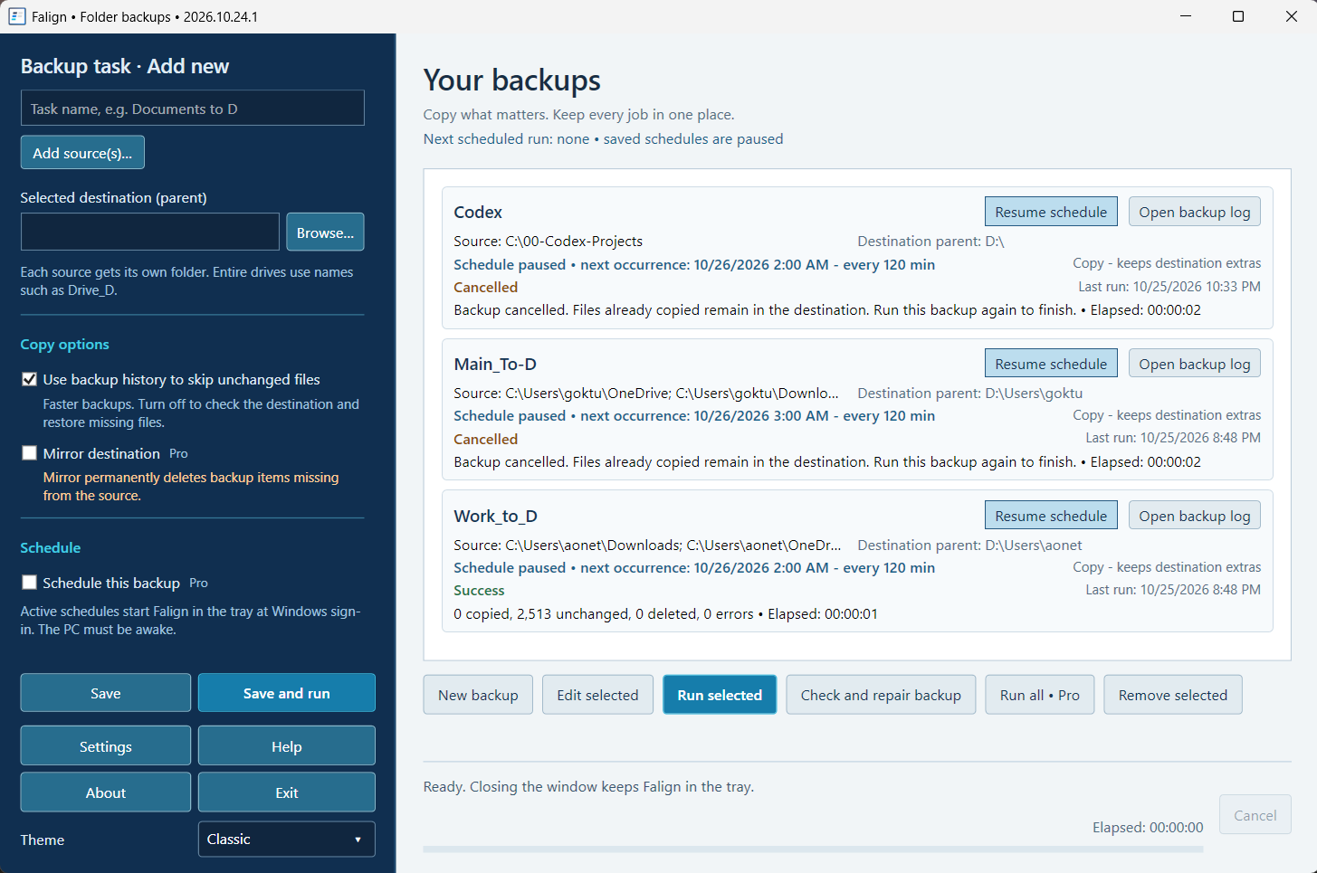 Falign Screenshot